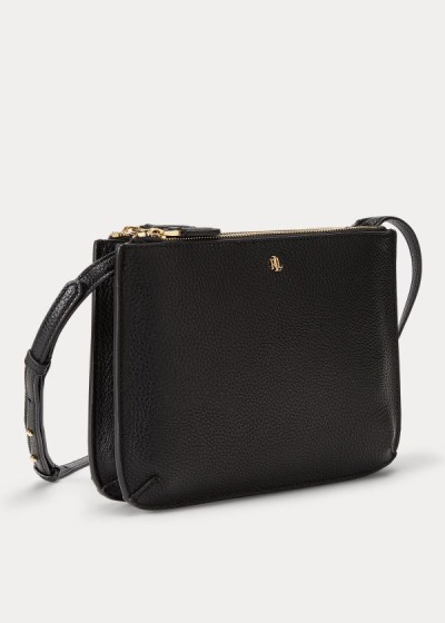 Bolsa Cruzadas Ralph Lauren Mujer Negros - Faux-Leather Carter - PHCTF8937